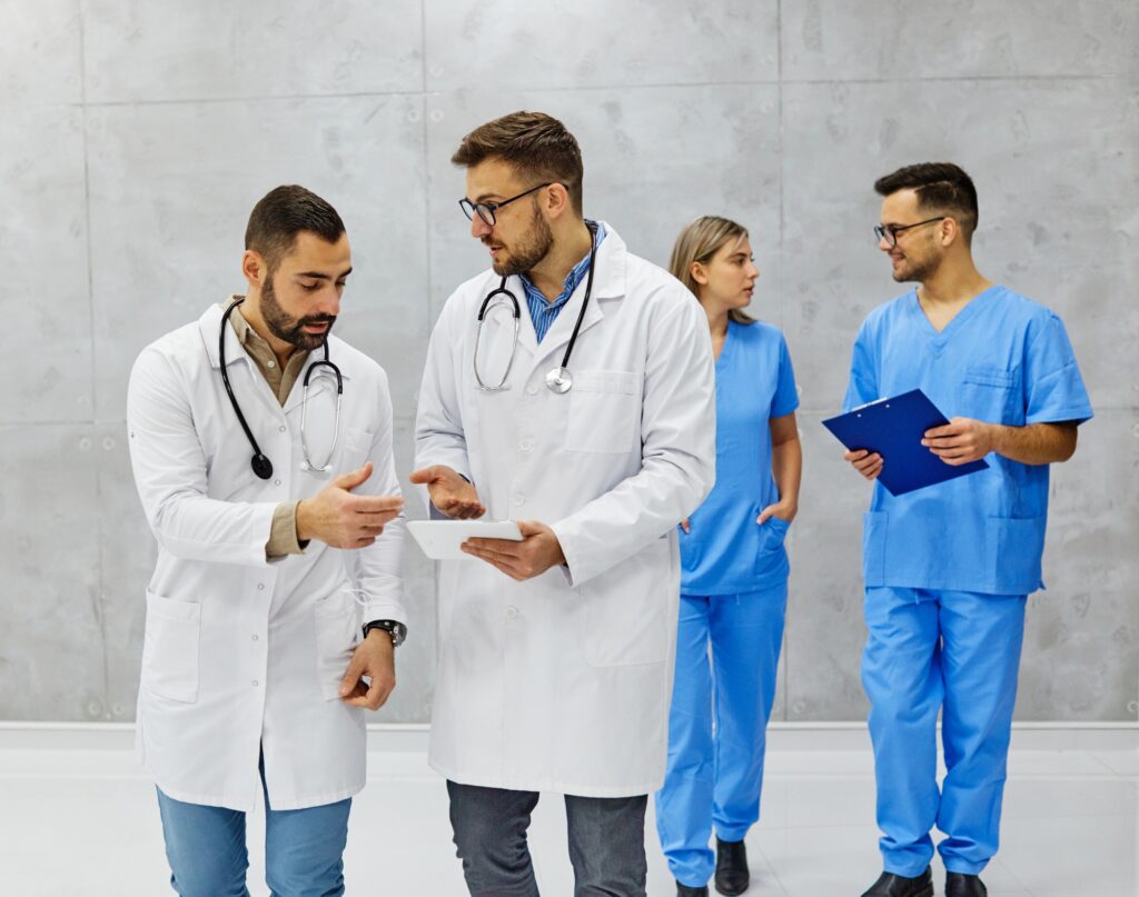 Médicos, hospital, equipo, médico, enfermera, salud, medicina, trabajo en equipo, profesional, atención médica, clínica, grupo