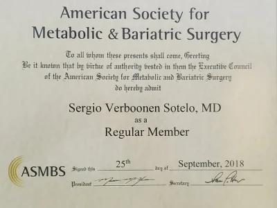 ASMBS Dr Sergio Verboonen Sotelo