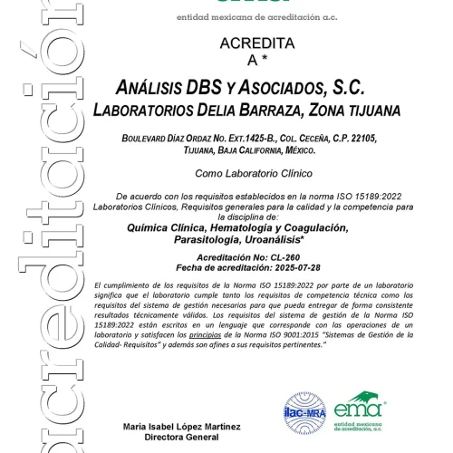 EMA Certificacion de Acreditacion Laboratorio